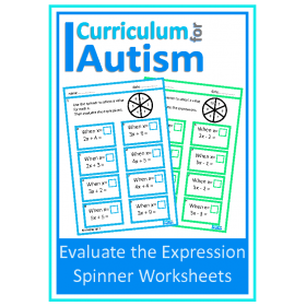 Evaluate the Expression Worksheets, Middle School Math